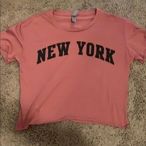 Pink “NEW YORK” Crop Top